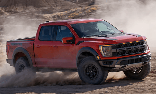 Orange Ford F150 Raptor Exterior