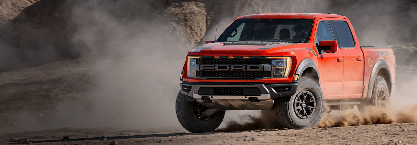 Orange Ford F150 Raptor Exterior