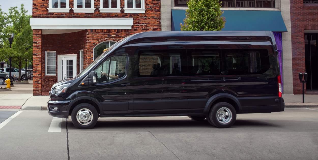 Black Ford Transit Van