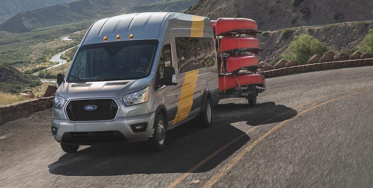 White Ford Transit Van