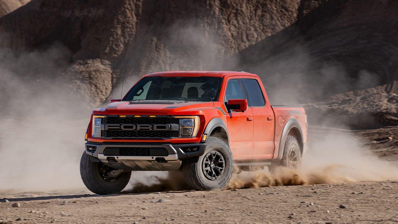 Red Ford Raptor Truck