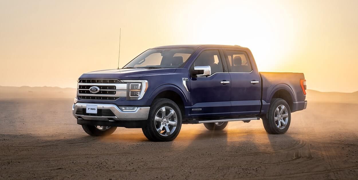 Blue Ford F 150 Pickup Exterior View